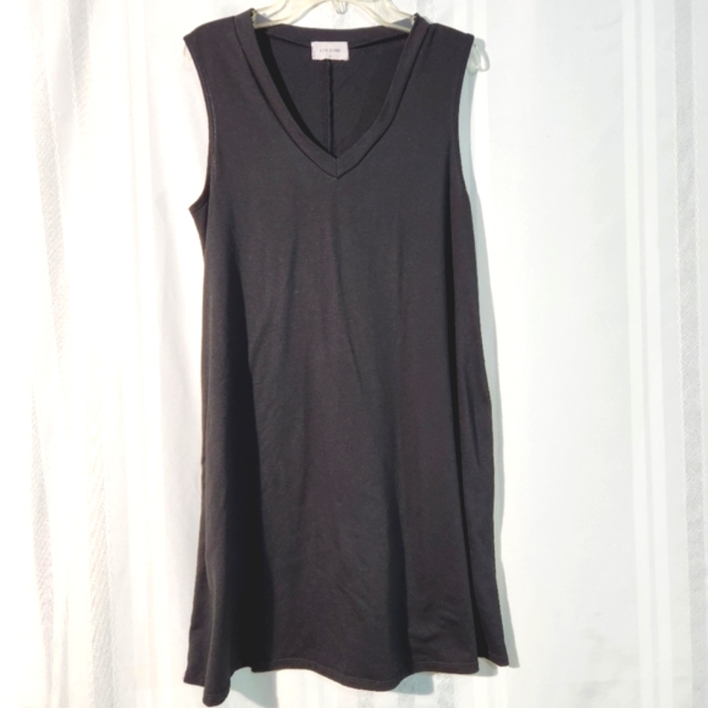 ADRIENNE BLACK MINI DRESS WITH SIDE POCKETS SIZE  SMALL